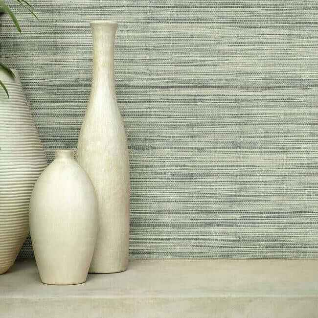 Bahia Grass Grey Peel & Stick Wallpaper - York Wallcoverings - PSW1138RL - York Wallcoverings Wallpaper