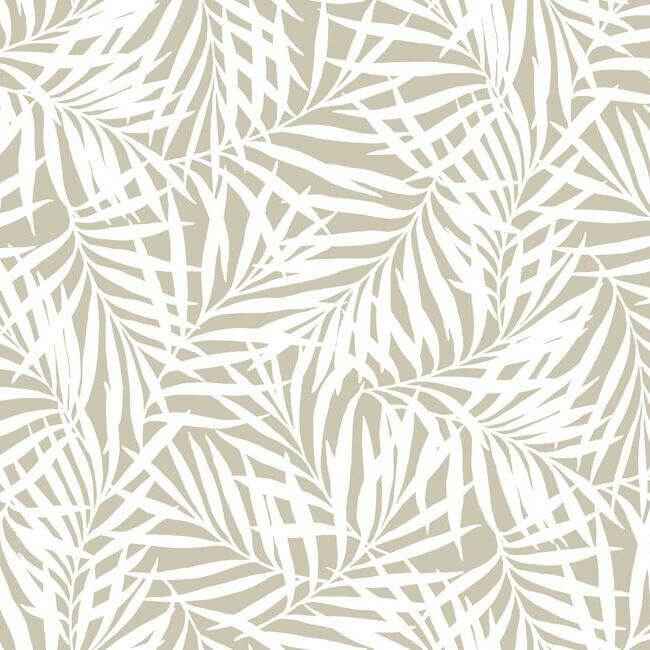 Oahu Fronds Off White Peel & Stick Wallpaper - York Wallcoverings - PSW1147RL - York Wallcoverings Wallpaper