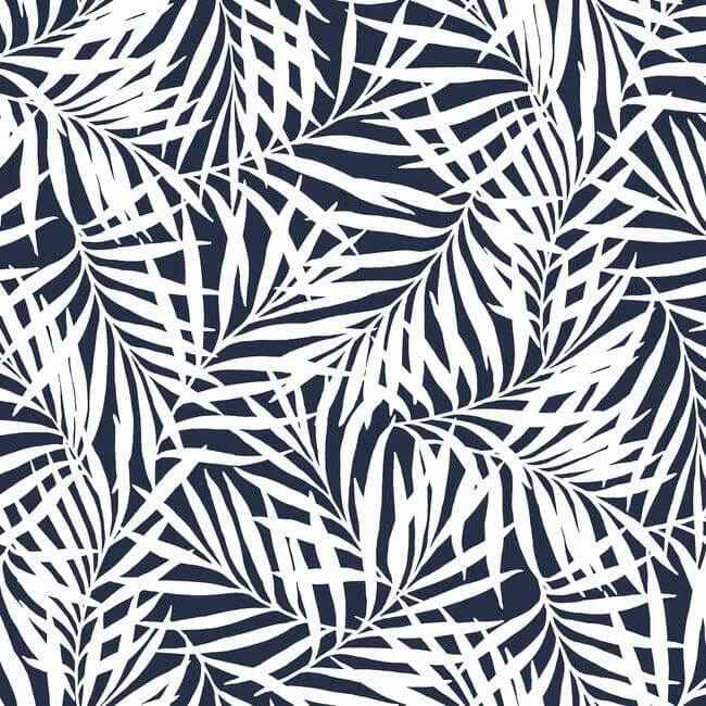 Oahu Fronds Blue Peel & Stick Wallpaper - York Wallcoverings - PSW1146RL - York Wallcoverings Wallpaper