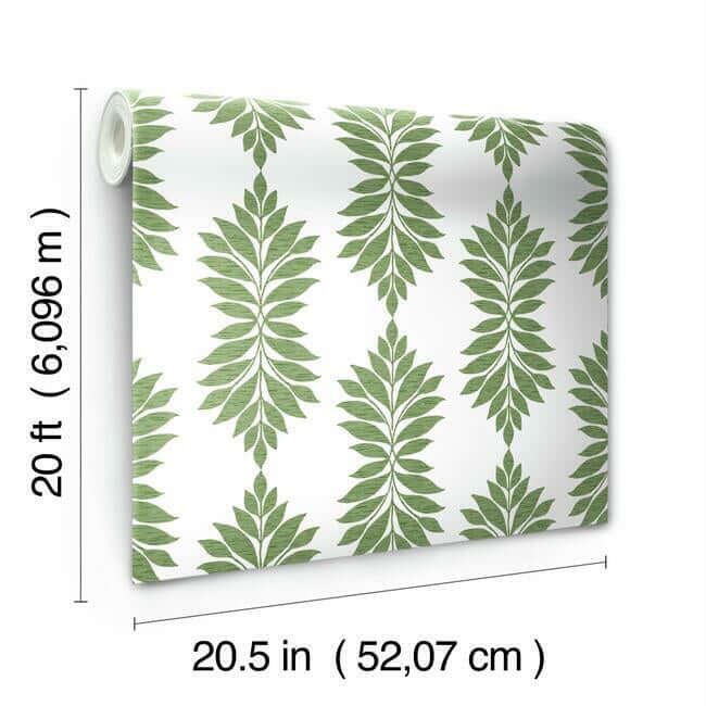 broadsands-botanica-green-peel-stick-wallpaper-york-wallcoverings-psw1148rl - York Wallcoverings Wallpaper