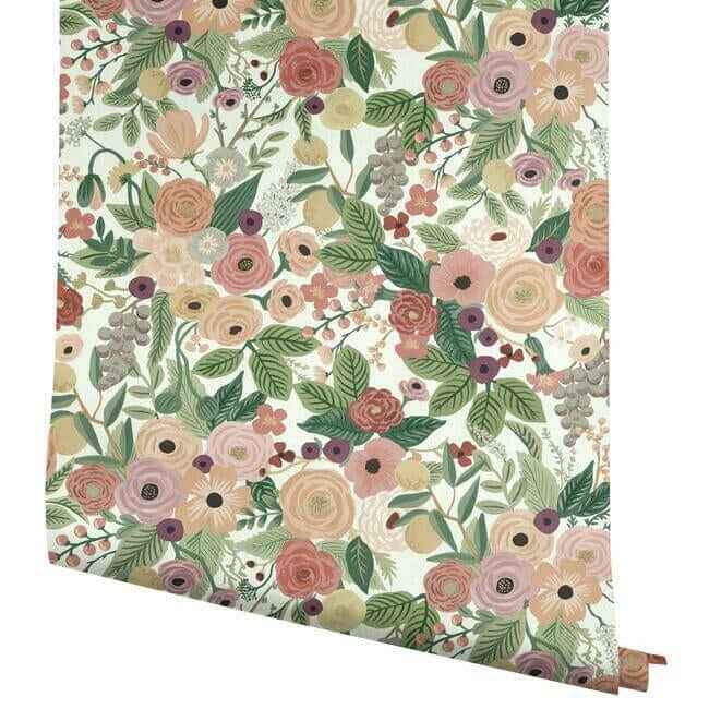 Garden Party Burgundy Peel & Stick Wallpaper - York Wallcoverings - PSW1203RL - York Wallcoverings Wallpaper