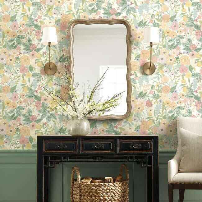 Garden Party Pastel Peel & Stick Wallpaper - York Wallcoverings - PSW1199RL - York Wallcoverings Wallpaper