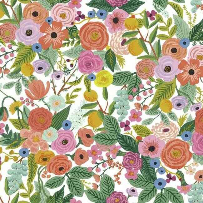 Garden Party Rose Peel & Stick Wallpaper - York Wallcoverings - PSW1200RL