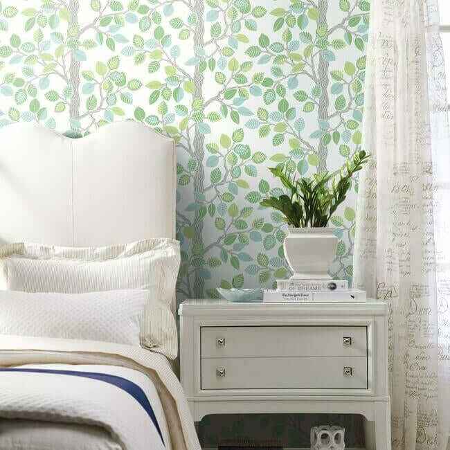 Forest Leaves Premium Peel Stick Wallpaper Greens - York Wallcoverings - PSW1209RL - York Wallcoverings Wallpaper