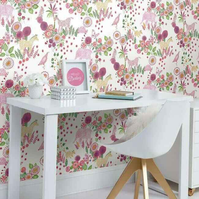 Reverie Premium Peel Stick Wallpaper Pinkgreen - York Wallcoverings - PSW1194RL - York Wallcoverings Wallpaper