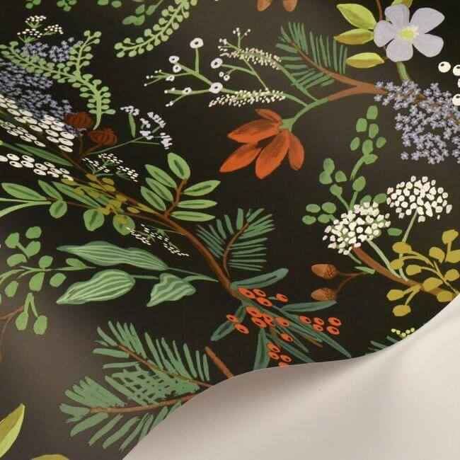 Juniper Forest Black Peel & Stick Wallpaper - York Wallcoverings - PSW1198RL - York Wallcoverings Wallpaper