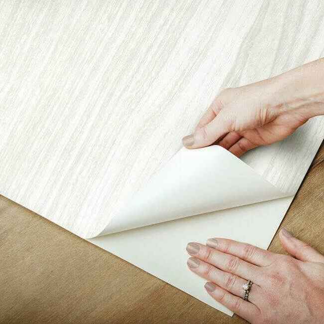 Linden White Peel & Stick Wallpaper - York Wallcoverings - PSW1276RL - York Wallcoverings Wallpaper