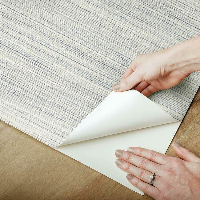 cattail-weave-blue-peel-stick-wallpaper-york-wallcoverings-psw1281rl - York Wallpaper Wallpaper