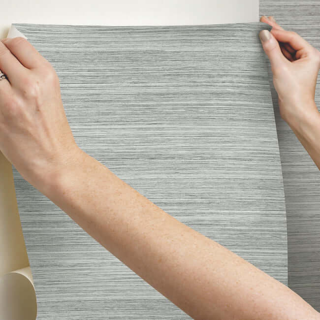 cattail-weave-grey-peel-stick-wallpaper-york-wallcoverings-psw1280rl - York Wallcoverings Wallpaper