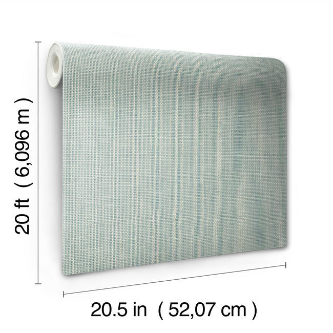 reed-basket-premium-peel-stick-wallpaper-aqua-york-wallcoverings-psw1285rl - York Wallcoverings Wallpaper