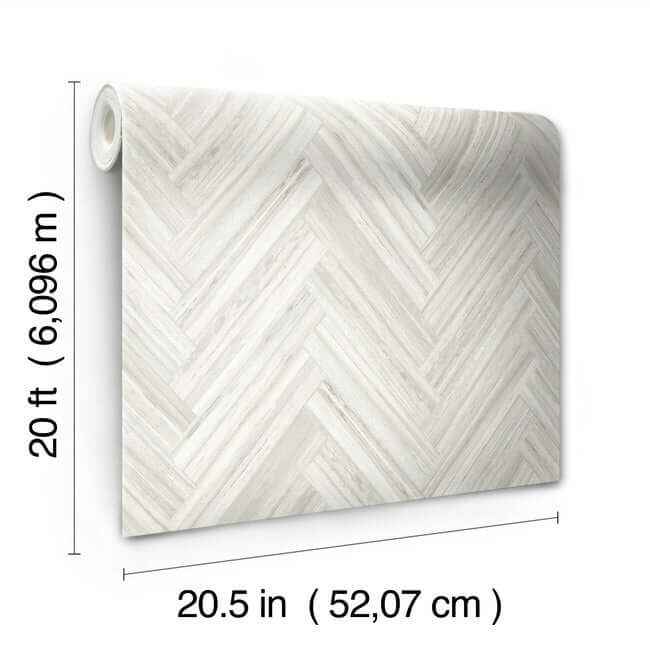 Hermosa Herringbone Beige Peel & Stick Wallpaper - York Wallcoverings - PSW1287RL - York Wallcoverings Wallpaper