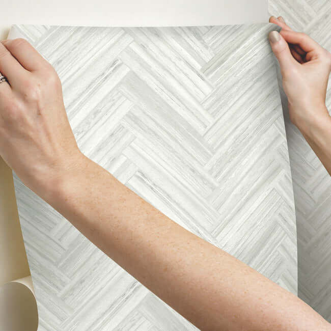 hermosa-herringbone-beige-peel-stick-wallpaper-york-wallcoverings-psw1287rl - York Wallpaper Wallpaper