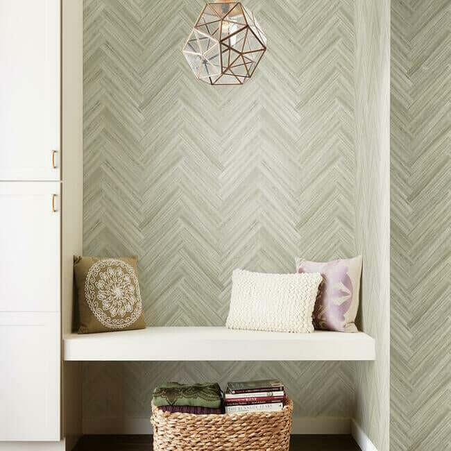 hermosa-herringbone-brown-peel-stick-wallpaper-york-wallcoverings-psw1286rl - York Wallpaper Wallpaper
