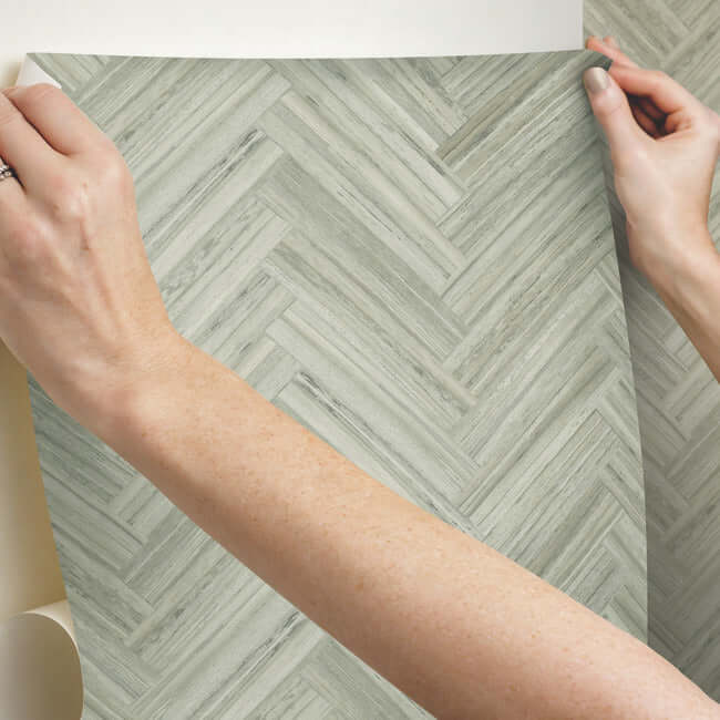 hermosa-herringbone-brown-peel-stick-wallpaper-york-wallcoverings-psw1286rl - York Wallpaper Wallpaper