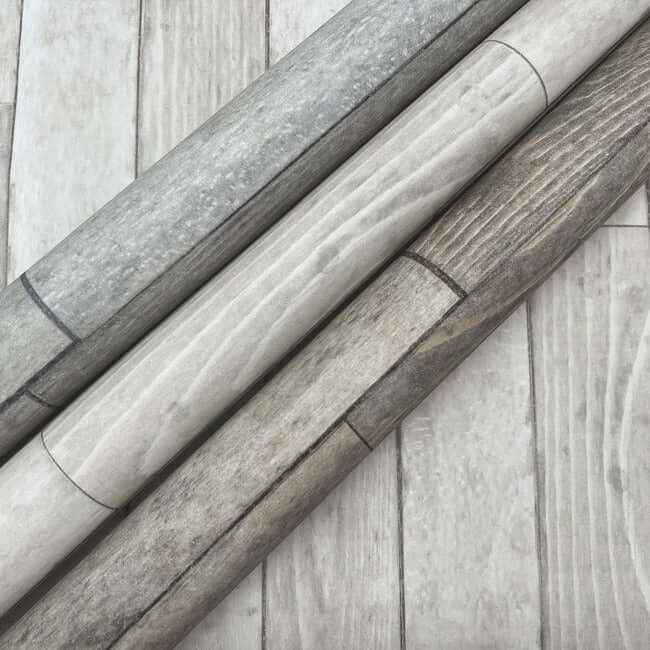 Warehouse Planks Grey Peel & Stick Wallpaper - York Wallcoverings - PSW1295RL