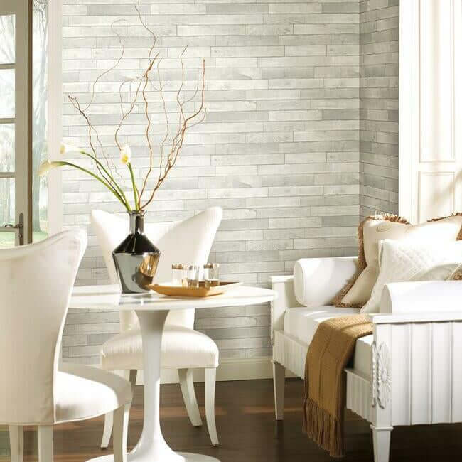 warehouse-planks-white-peel-stick-wallpaper-york-wallcoverings-psw1293rl - York Wallcoverings Wallpaper