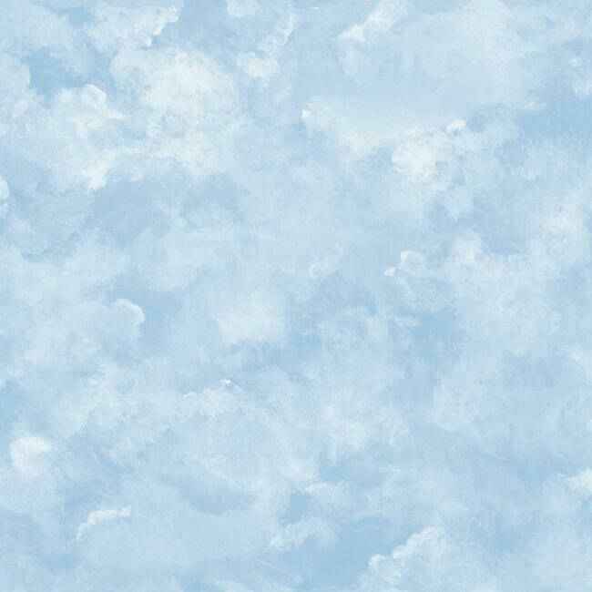 Atrium Clouds Blue Peel & Stick Wallpaper - York Wallcoverings - PSW1211RL - York Wallcoverings Wallpaper