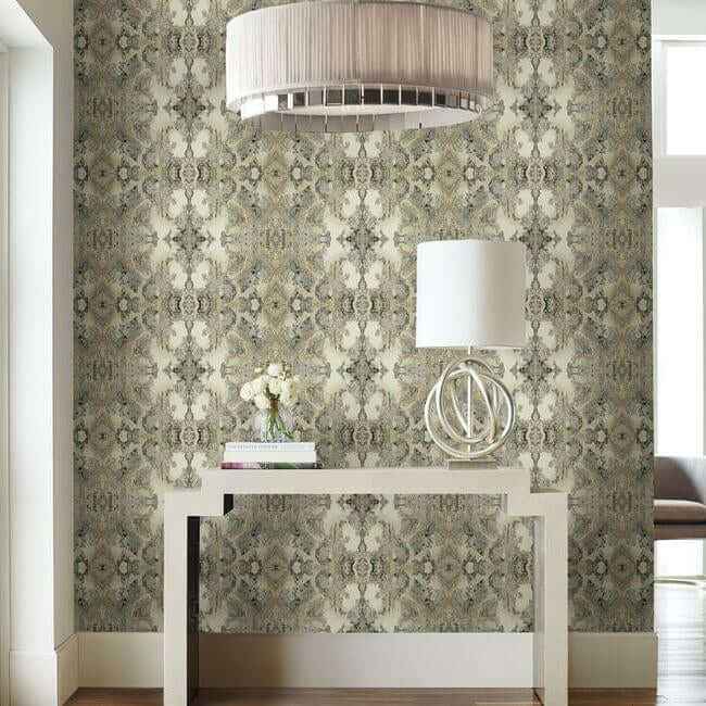 Inner Beauty Ivory Peel & Stick Wallpaper - York Wallcoverings - PSW1107RL - York Wallcoverings Wallpaper