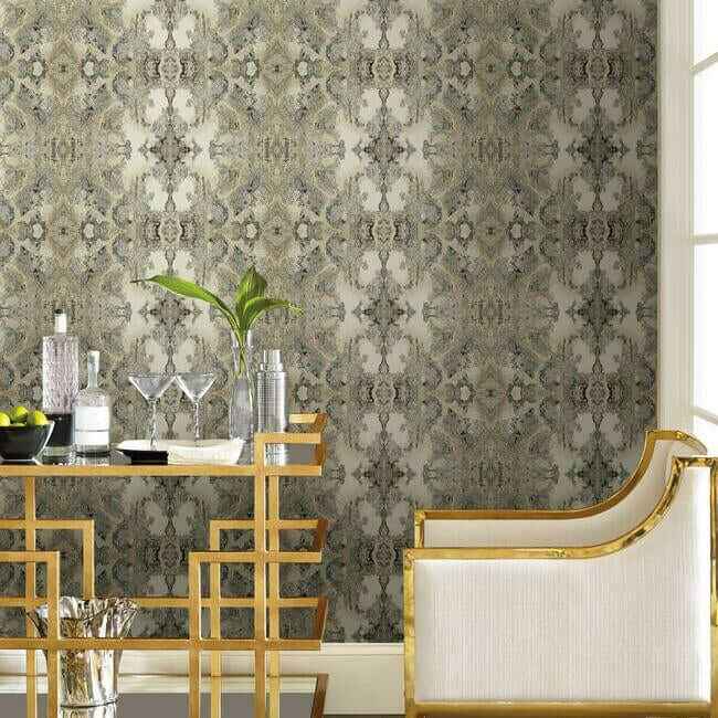 Inner Beauty Ivory Peel & Stick Wallpaper - York Wallcoverings - PSW1107RL - York Wallcoverings Wallpaper