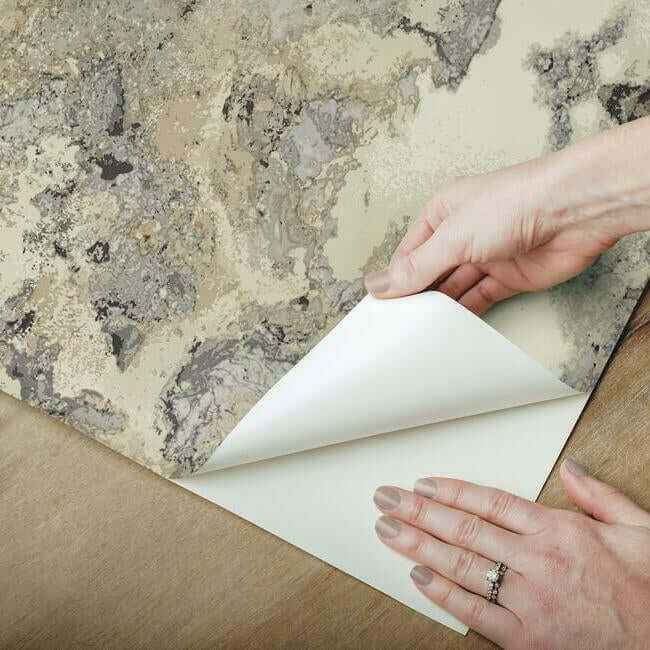 Inner Beauty Ivory Peel & Stick Wallpaper - York Wallcoverings - PSW1107RL - York Wallcoverings Wallpaper