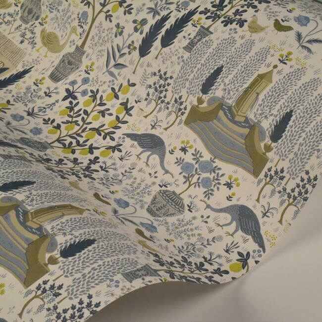 Camont Indigo Wallpaper - York Wallcoverings - RI5108 - York Wallcoverings Wallpaper