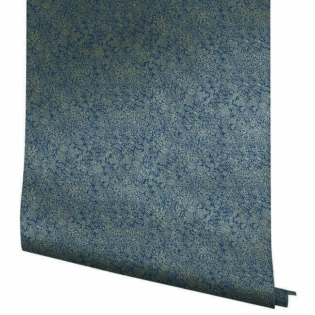 champagne-dots-wallpaper-gold-navy-york-wallcoverings-ri5113 - York Wallcoverings Wallpaper