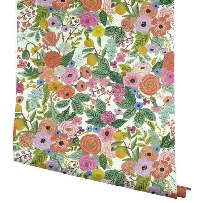 Garden Party Coral & Orange Wallpaper - York Wallcoverings - RI5119 - York Wallcoverings Wallpaper