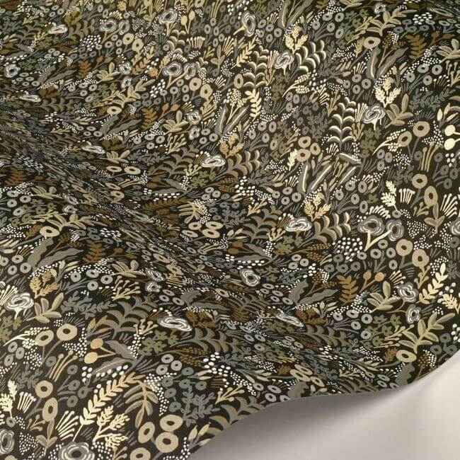 Tapestry Black & Beige Wallpaper - York Wallcoverings - RI5125 - York Wallcoverings Wallpaper