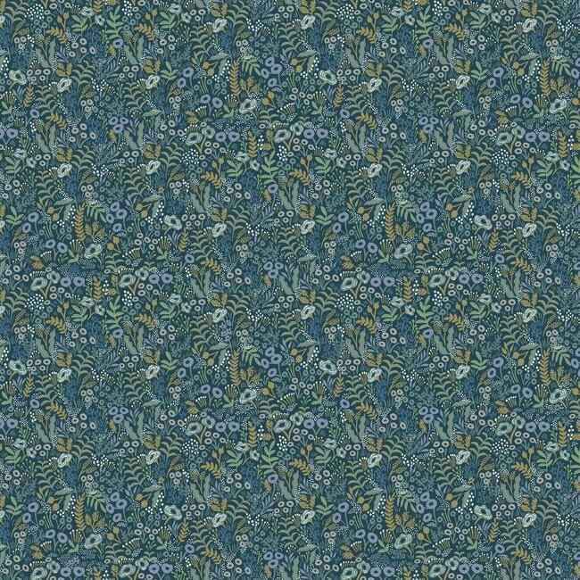 Tapestry Indigo Wallpaper - York Wallcoverings - RI5126 - York Wallcoverings Wallpaper