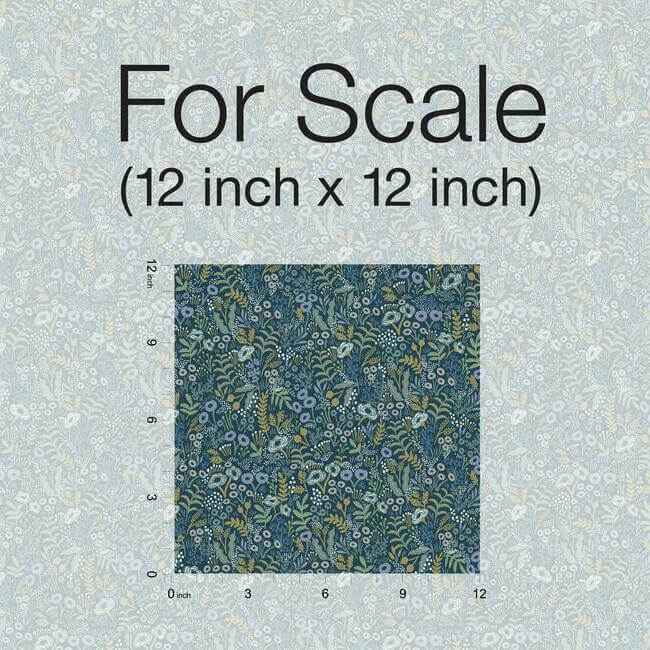 Tapestry Indigo Wallpaper - York Wallcoverings - RI5126 - York Wallcoverings Wallpaper