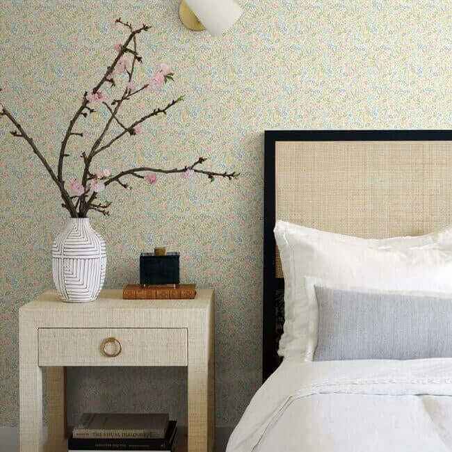 Tapestry Light Mustard Wallpaper - York Wallcoverings - RI5127 - York Wallcoverings Wallpaper