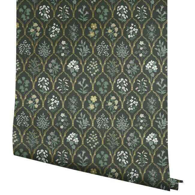 Hawthorne Black & Cream Wallpaper - York Wallcoverings - RI5133 - York Wallcoverings Wallpaper