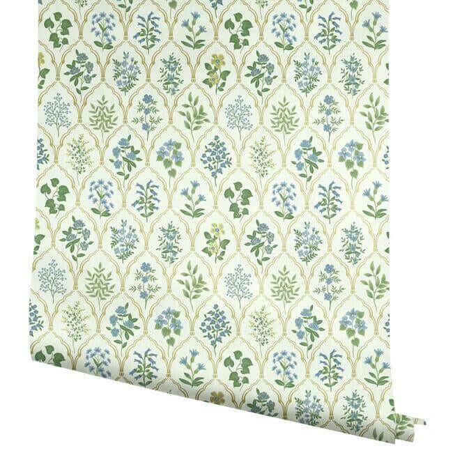 hawthorne-blue-green-wallpaper-york-wallcoverings-ri5132 - York Wallpaper Wallpaper