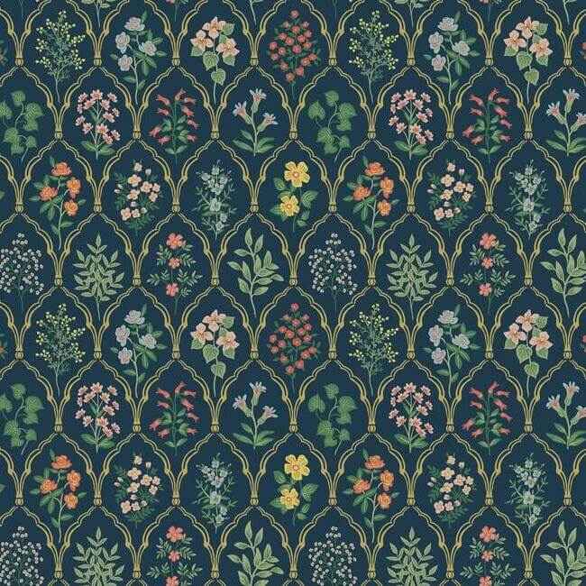 Hawthorne Navy Wallpaper - York Wallcoverings - RI5129 - York Wallcoverings Wallpaper