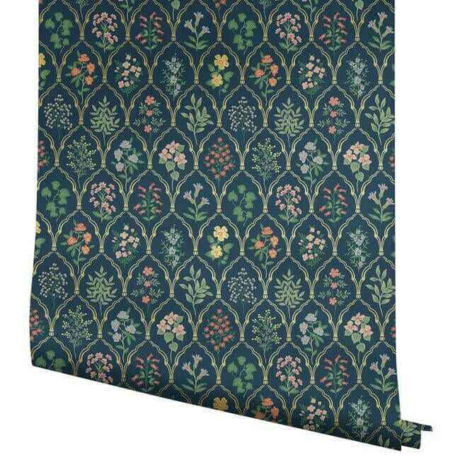 Hawthorne Navy Wallpaper - York Wallcoverings - RI5129 - York Wallcoverings Wallpaper