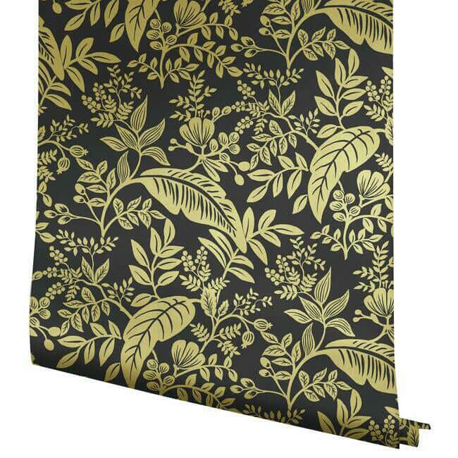 canopy-gold-black-wallpaper-york-wallcoverings-ri5139 - York Wallpaper Wallpaper