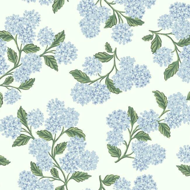 hydrangea-blue-white-wallpaper-york-wallcoverings-ri5143 - York Wallpaper Wallpaper