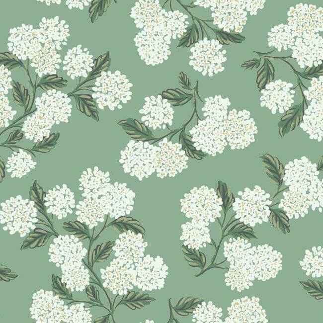 Hydrangea Jade Wallpaper - York Wallcoverings - RI5145