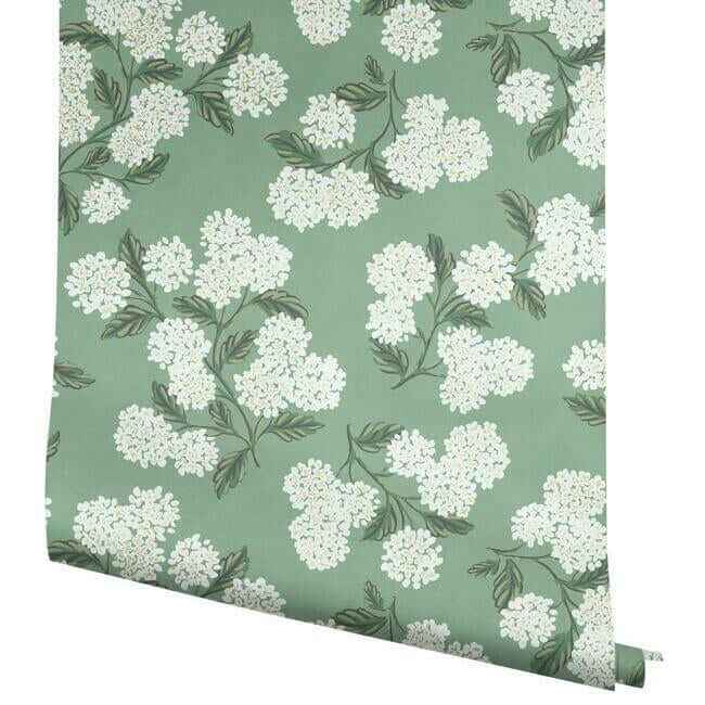 Hydrangea Jade Wallpaper - York Wallcoverings - RI5145 - York Wallcoverings Wallpaper