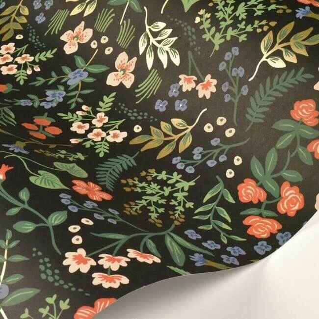 Wildwood Black Wallpaper - York Wallcoverings - RI5158 - York Wallcoverings Wallpaper