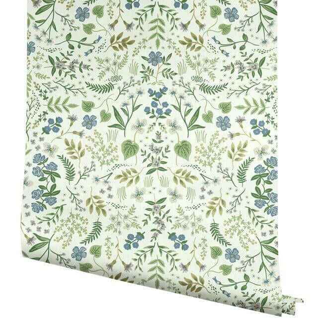 Wildwood Blue & Green Wallpaper - York Wallcoverings - RI5155 - York Wallcoverings Wallpaper