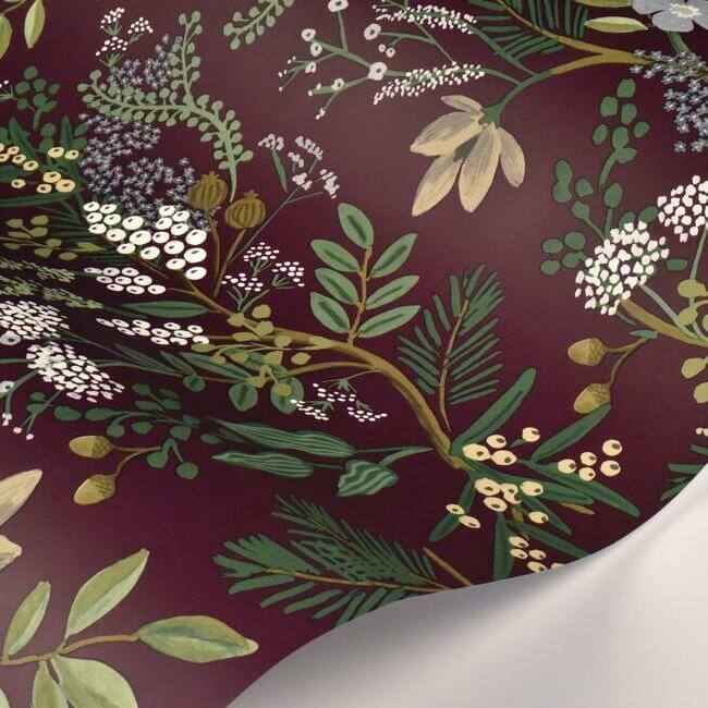 Juniper Forest Burgundy Wallpaper - York Wallcoverings - RI5164 - York Wallcoverings Wallpaper
