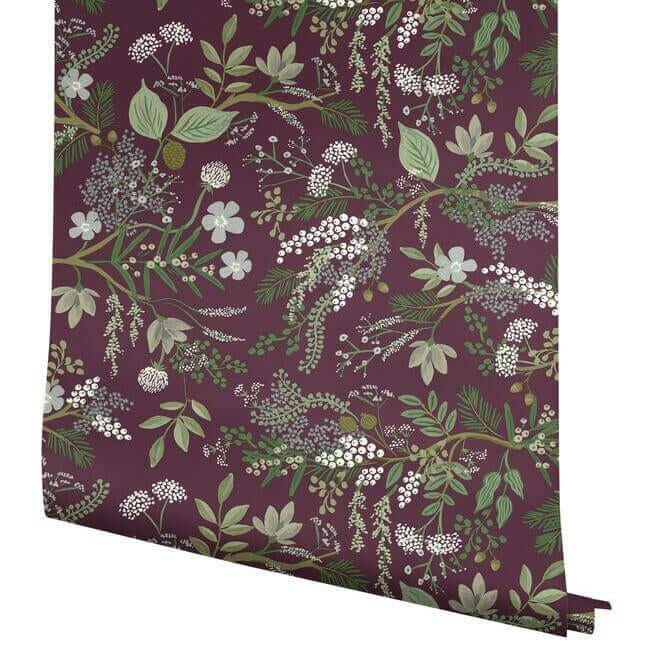 juniper-forest-wallpaper-burgundy-york-wallcoverings-ri5164 - York Wallcoverings Wallpaper