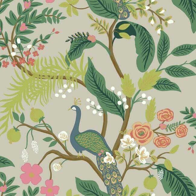peacock-linen-wallpaper-york-wallcoverings-ri5171 - York Wallpaper Wallpaper