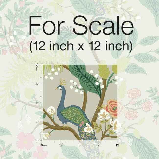 Peacock Linen Wallpaper - York Wallcoverings - RI5171 - York Wallcoverings Wallpaper