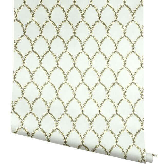 laurel-gold-white-wallpaper-york-wallcoverings-ri5176 - York Wallpaper Wallpaper