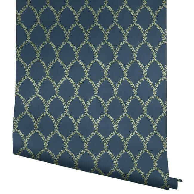 laurel-navy-wallpaper-york-wallcoverings-ri5179 - York Wallpaper Wallpaper