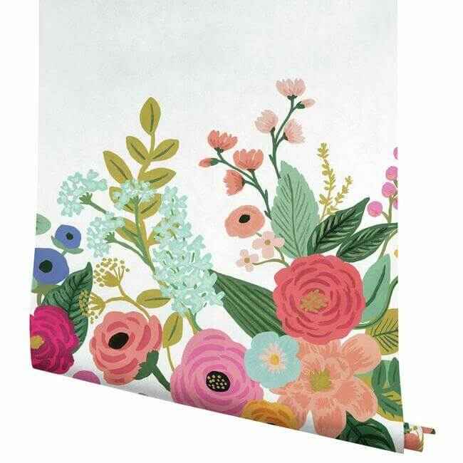 Garden Party Bright Pink Wall Mural - York Wallcoverings - RI5190M - York Wallcoverings Wallpaper