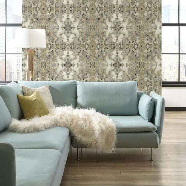 Inner Beauty Off White Wallpaper - York Wallcoverings - DN3717 - York Wallcoverings Wallpaper