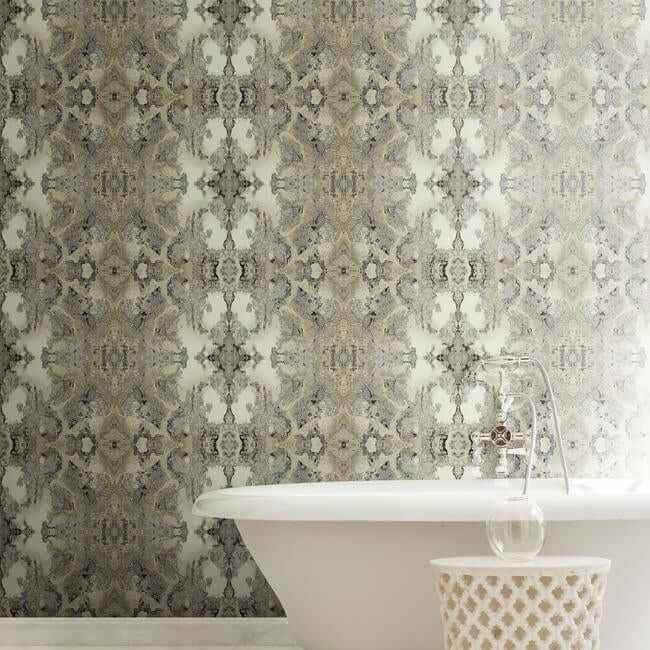 Inner Beauty Off White Wallpaper - York Wallcoverings - DN3717 - York Wallcoverings Wallpaper